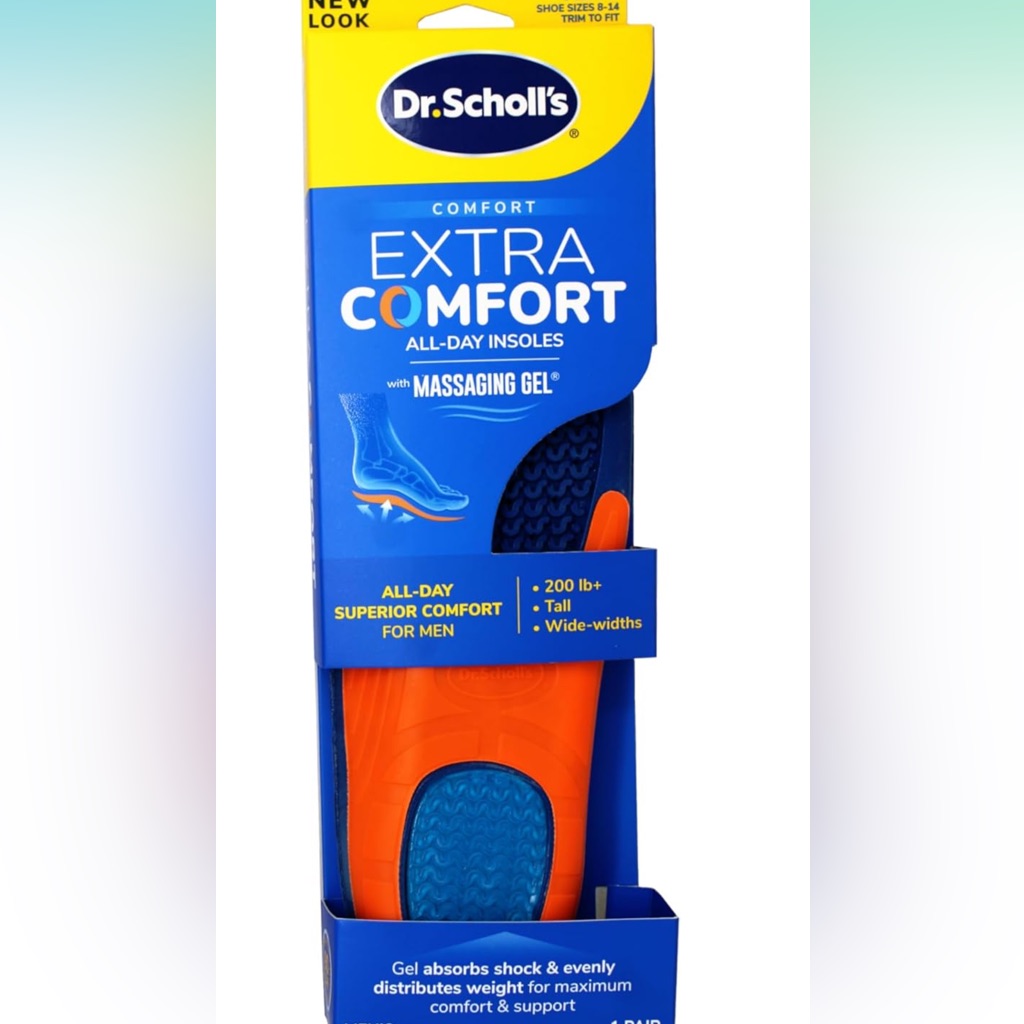 Dr. Scholl's Massaging Gel Extra Support Insoles (Men's Size 8 To 14) 1-Pair